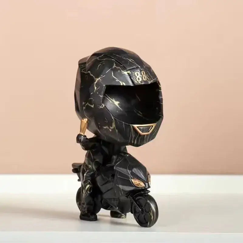 Gold Marble Helmet Display