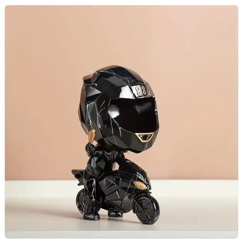 Gold Marble Helmet Display