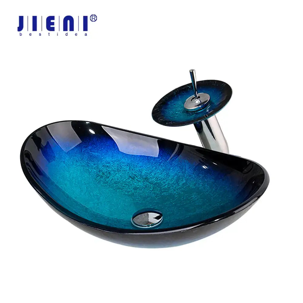 Blue Gradient Glass Sink