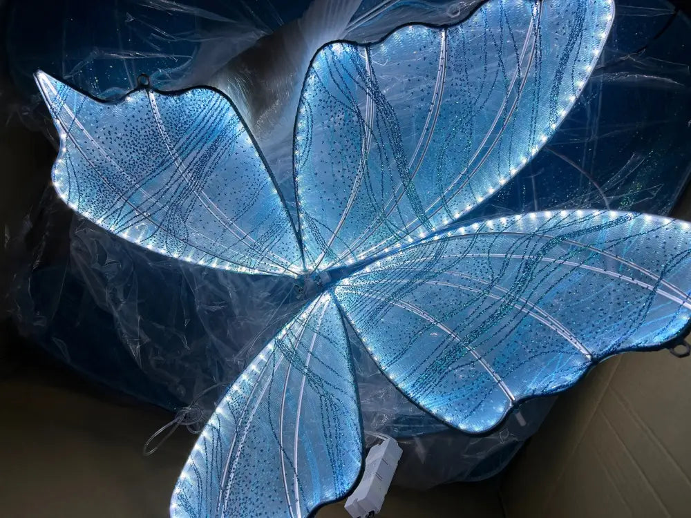 LED Blue Butterfly Decor