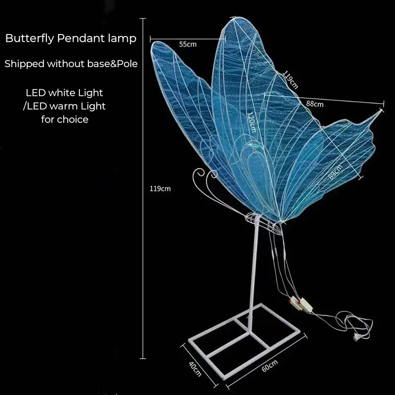 LED Blue Butterfly Decor