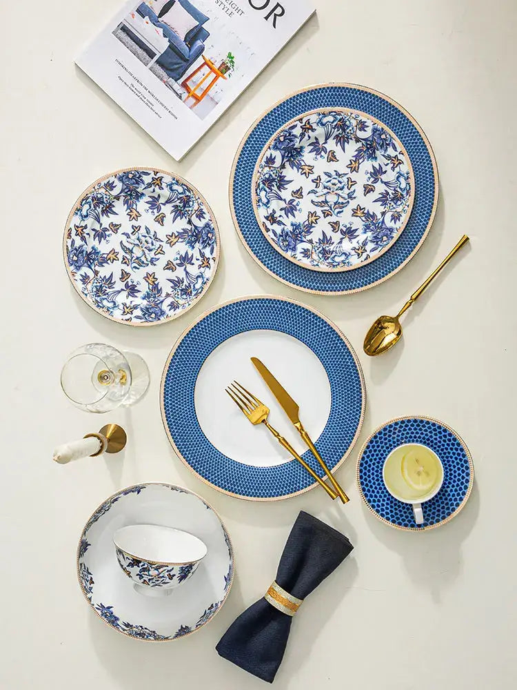 Blue Lotus Porcelain Dinnerware