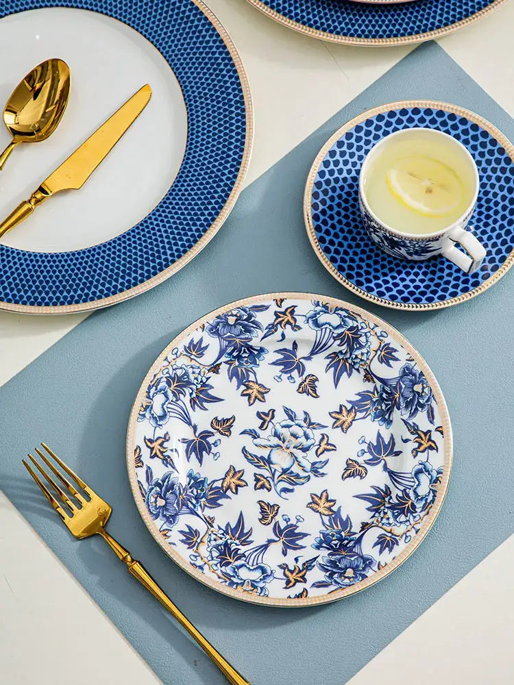 Blue Lotus Porcelain Dinnerware