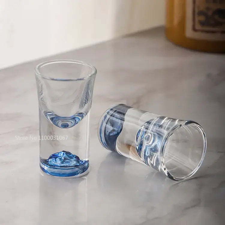 Blue Sake Glass Jug Set