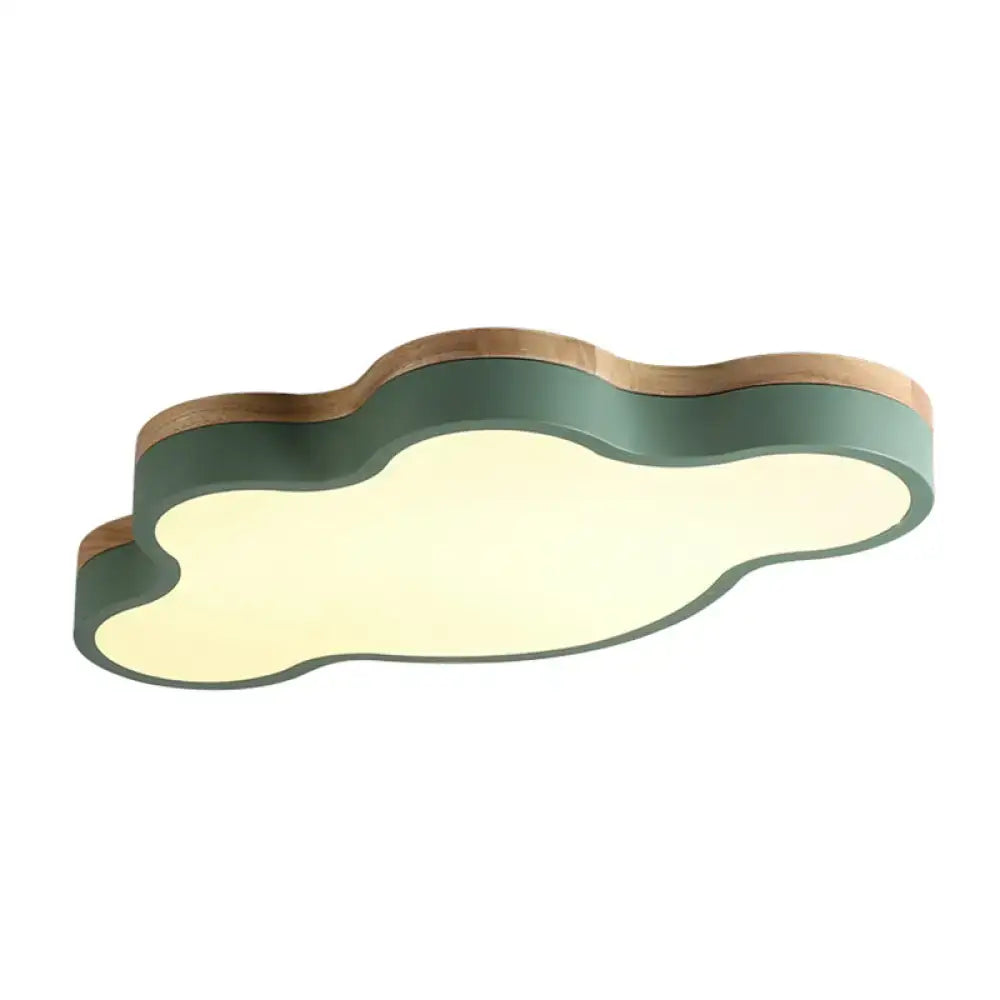 Blue Wood Cloud Ceiling Lamp