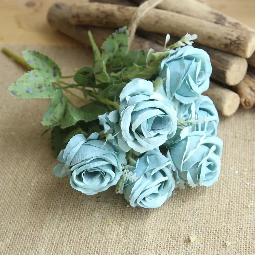 Blue Silk Floral Bouquet