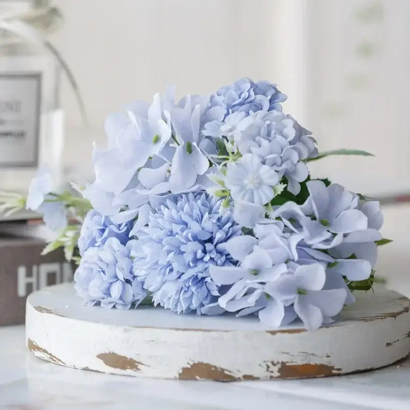 Blue Silk Floral Bouquet