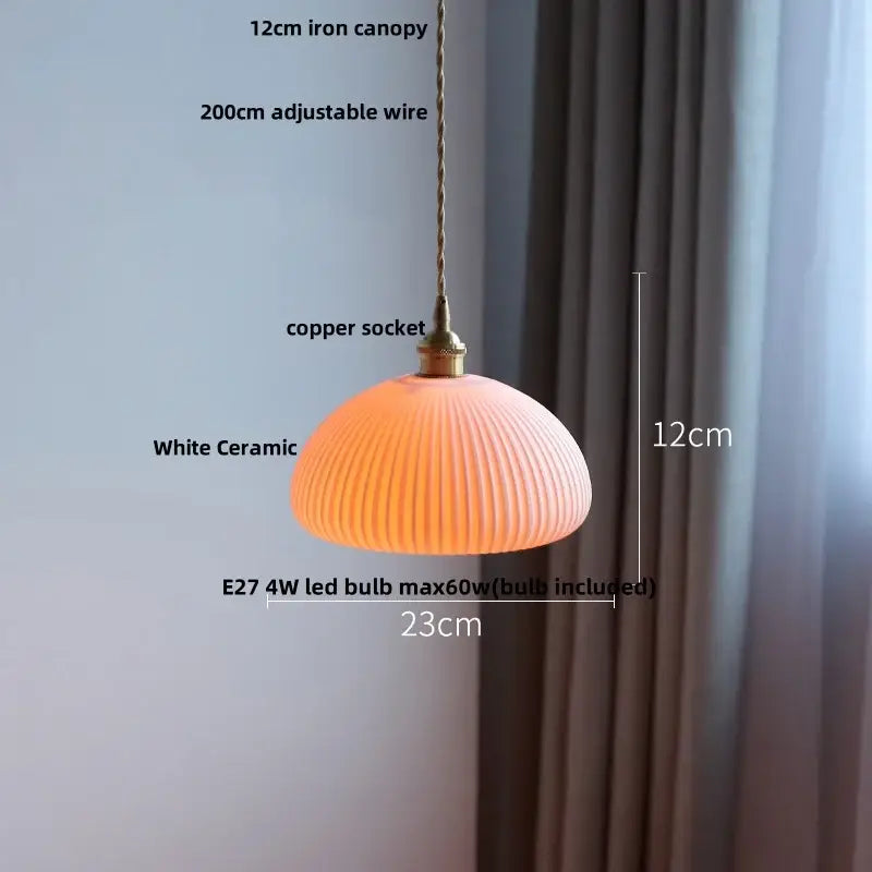 Blue Ceramic Pendant Lamp