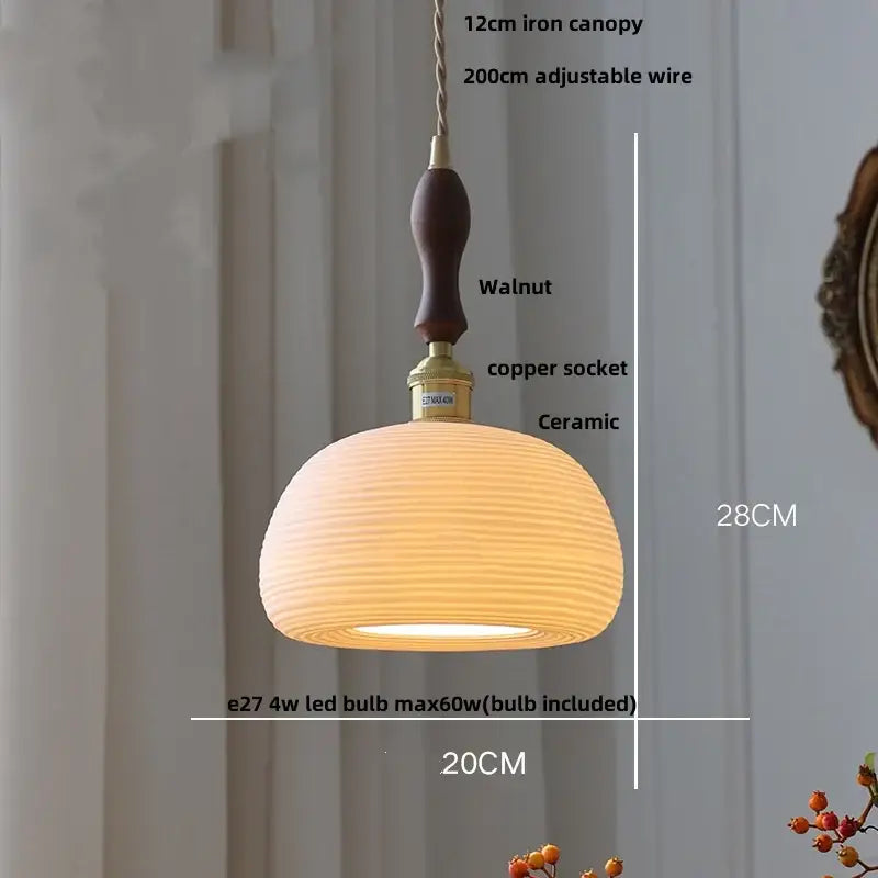 Blue Ceramic Pendant Lamp