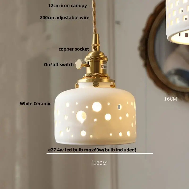 Blue Ceramic Pendant Lamp