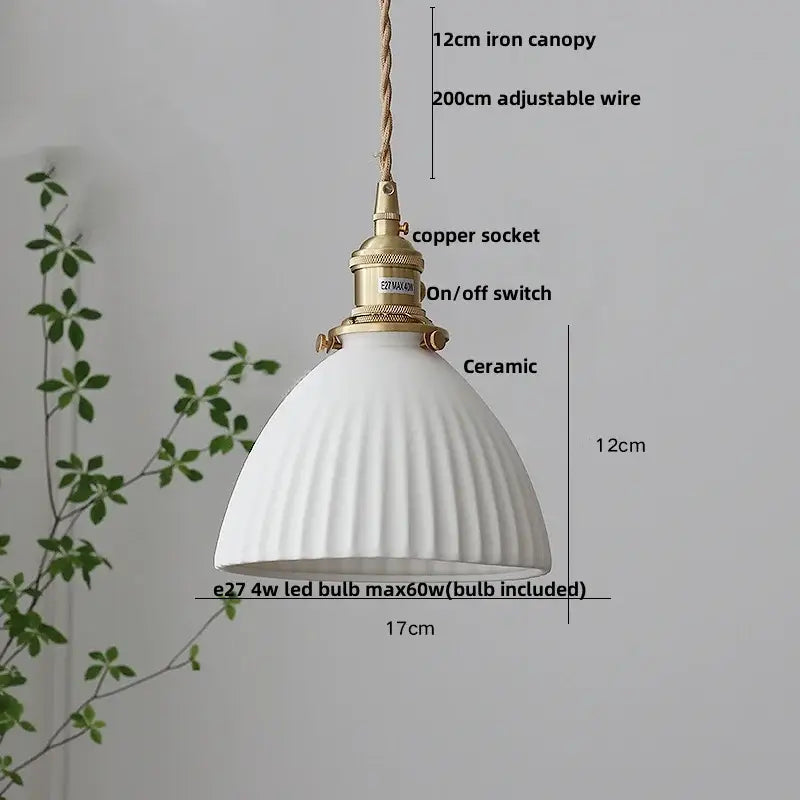 Blue Ceramic Pendant Lamp