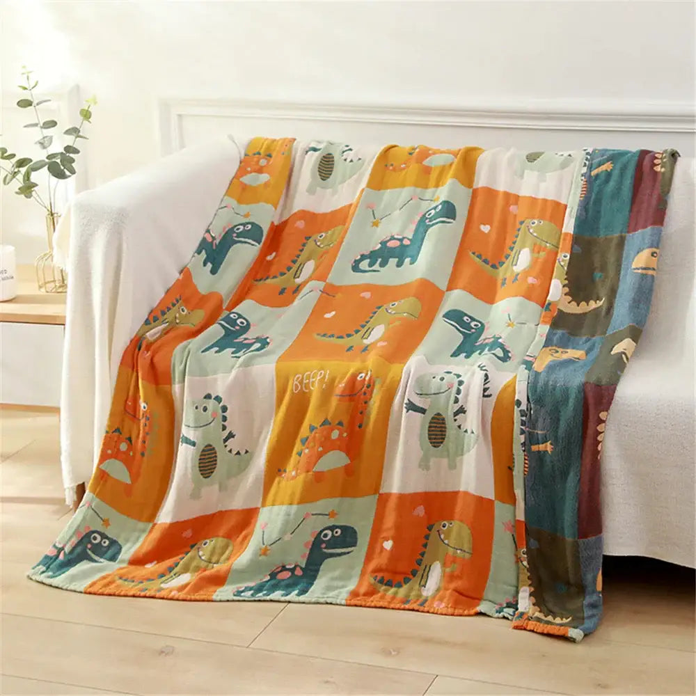 Blue Teddy Bear Cotton Towel