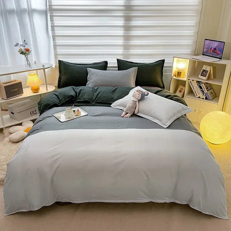 Blue White Print Bedding