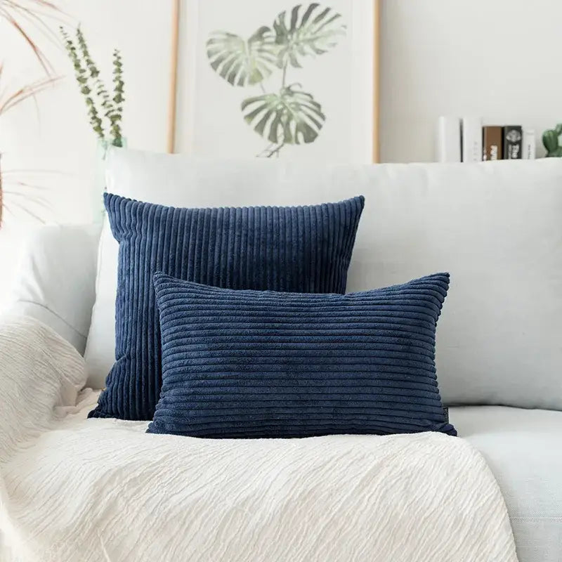 Grey Flocking Pillow Cover