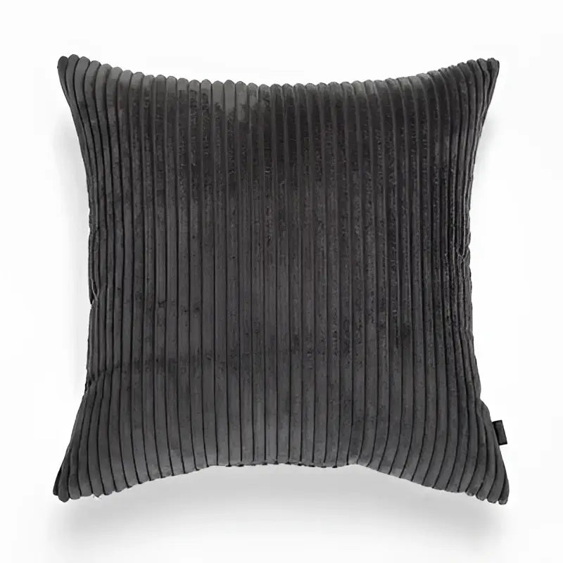Grey Flocking Pillow Cover