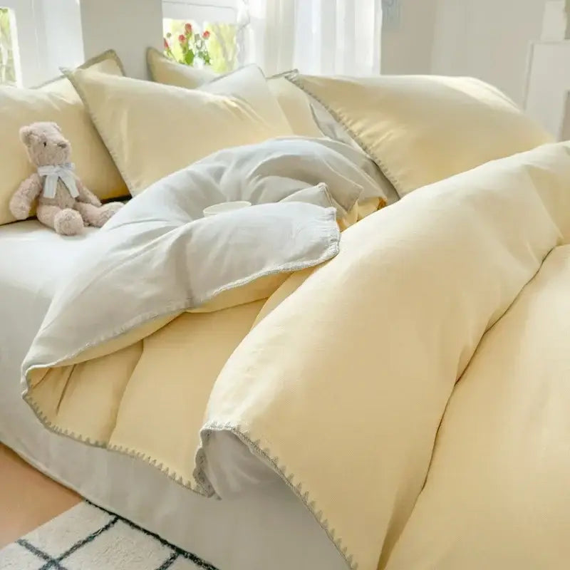 Zigzag Stitch Cotton Bedding