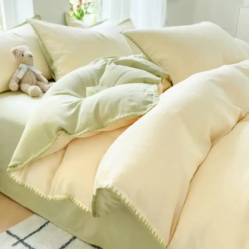 Zigzag Stitch Cotton Bedding