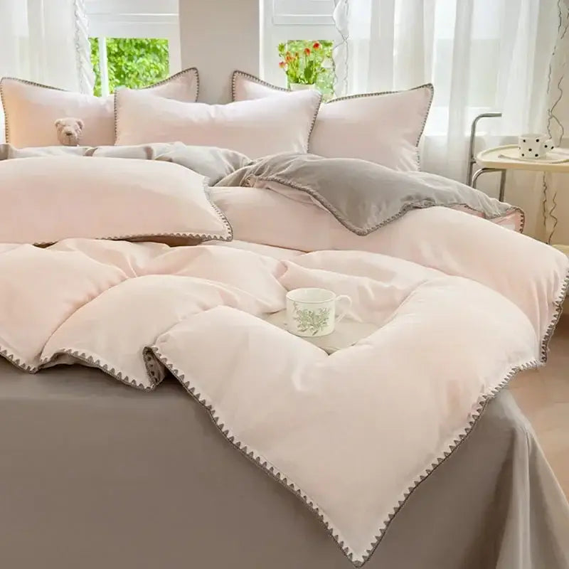 Zigzag Stitch Cotton Bedding