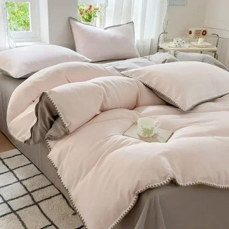 Zigzag Stitch Cotton Bedding