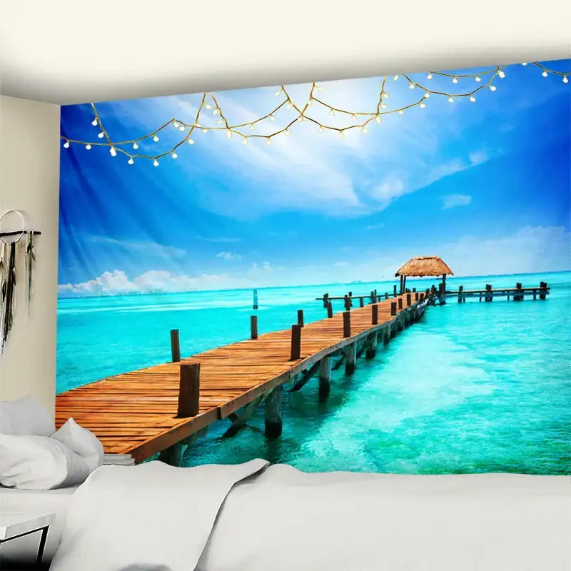 Beach Mandala Wall Tapestry
