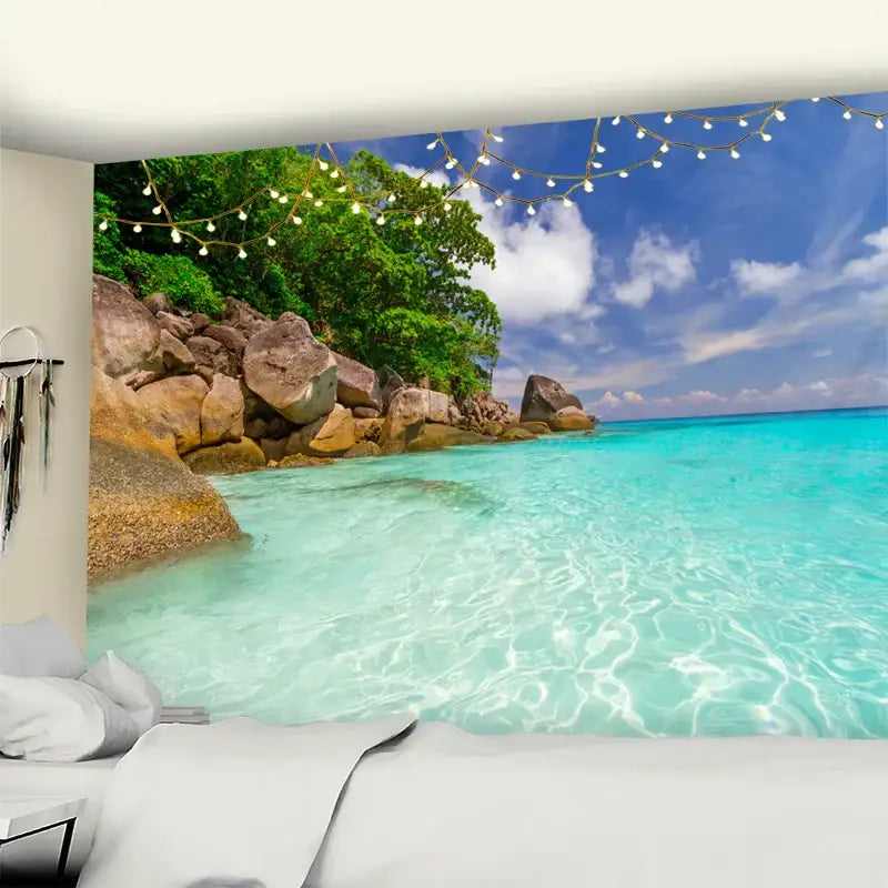 Beach Mandala Wall Tapestry