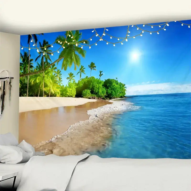 Beach Mandala Wall Tapestry