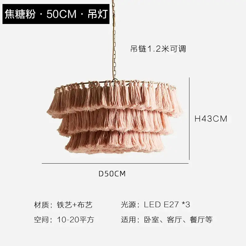 Blush Pink Tassel Light