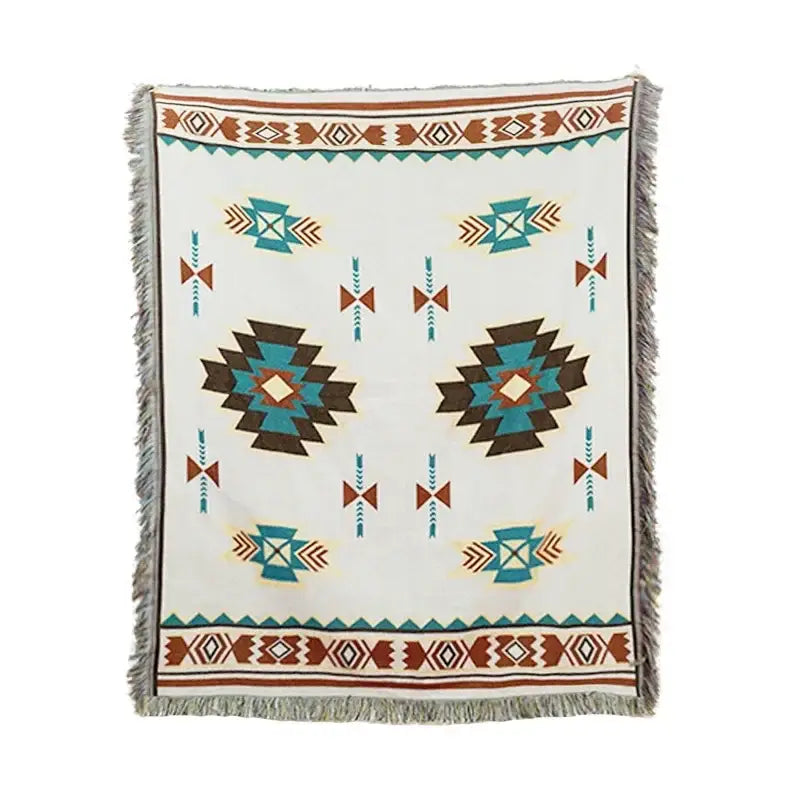 Pink Geometric Throw Blanket