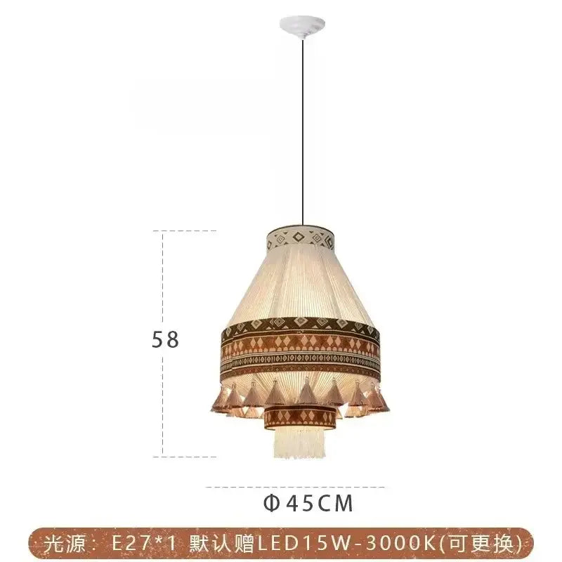Woven Boho Pendant Lamp