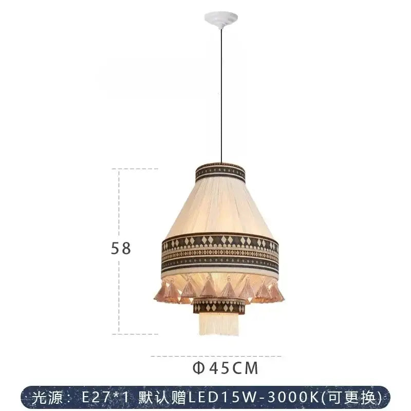 Woven Boho Pendant Lamp