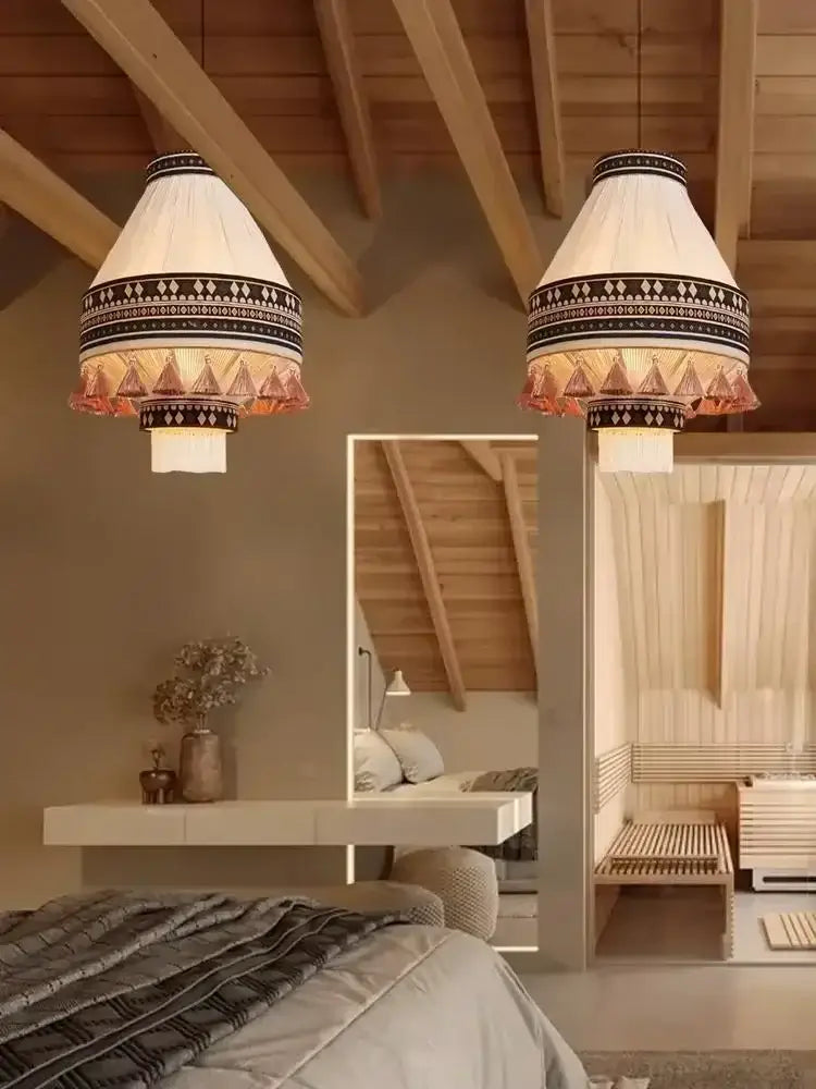 Woven Boho Pendant Lamp