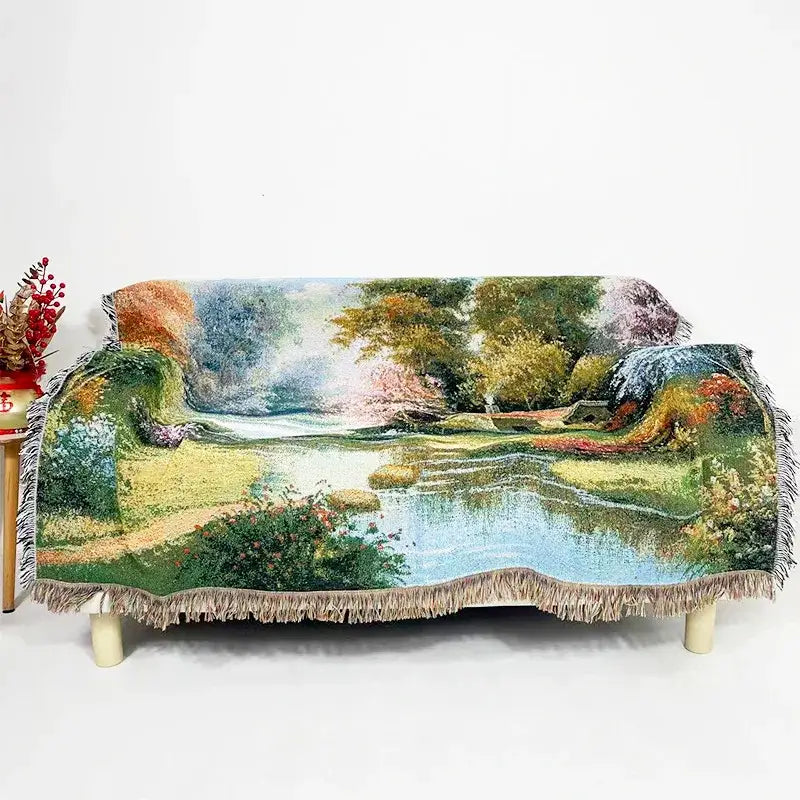 Autumn Scene Sofa Blanket