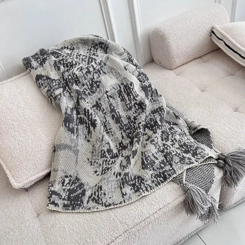 Earthy Tones Knit Blanket