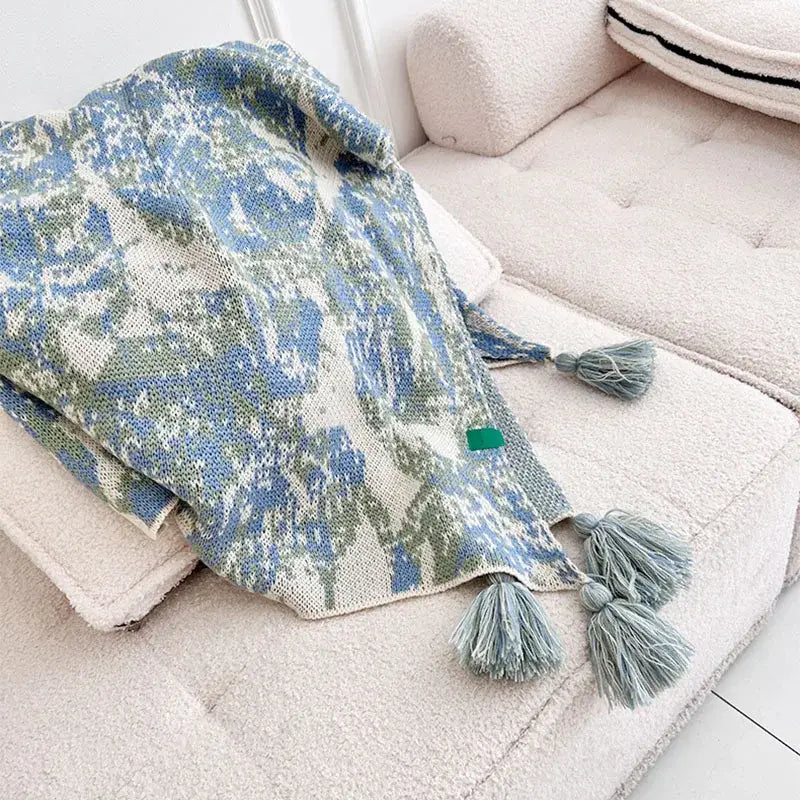 Earthy Tones Knit Blanket