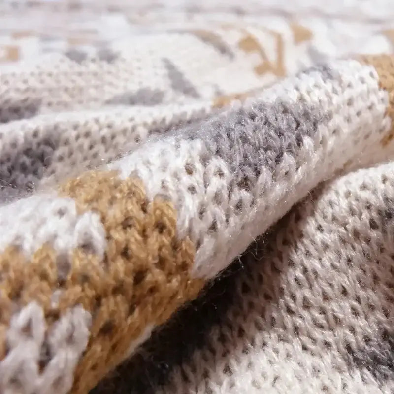 Beige Brown Sofa Blanket
