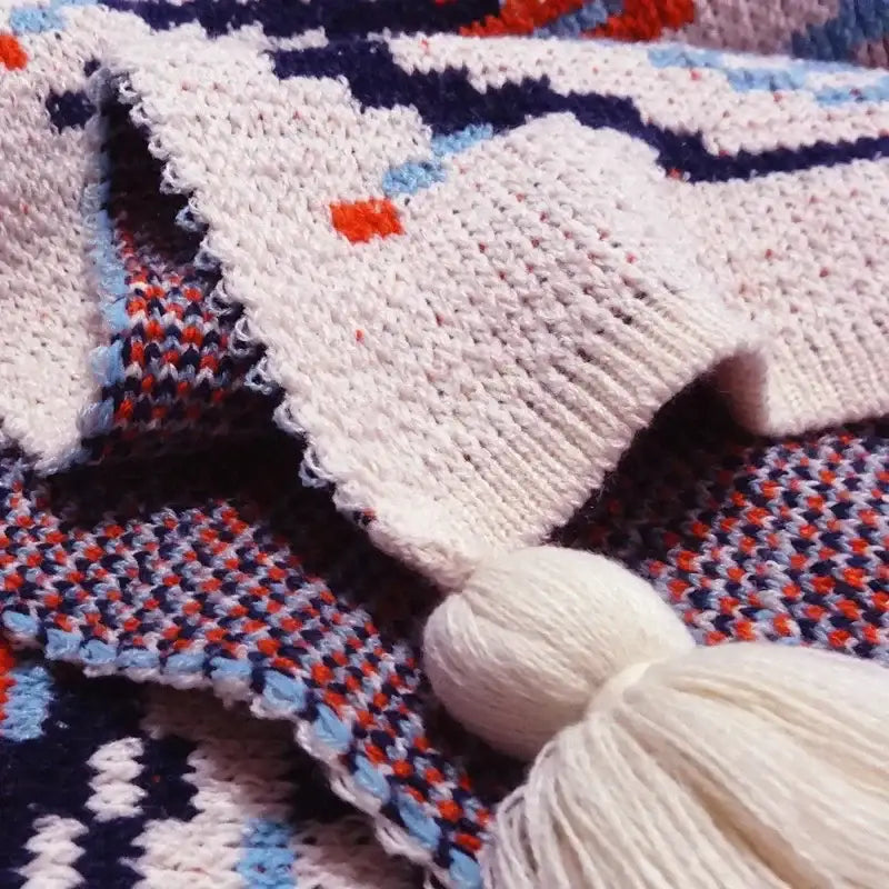 Beige Brown Sofa Blanket