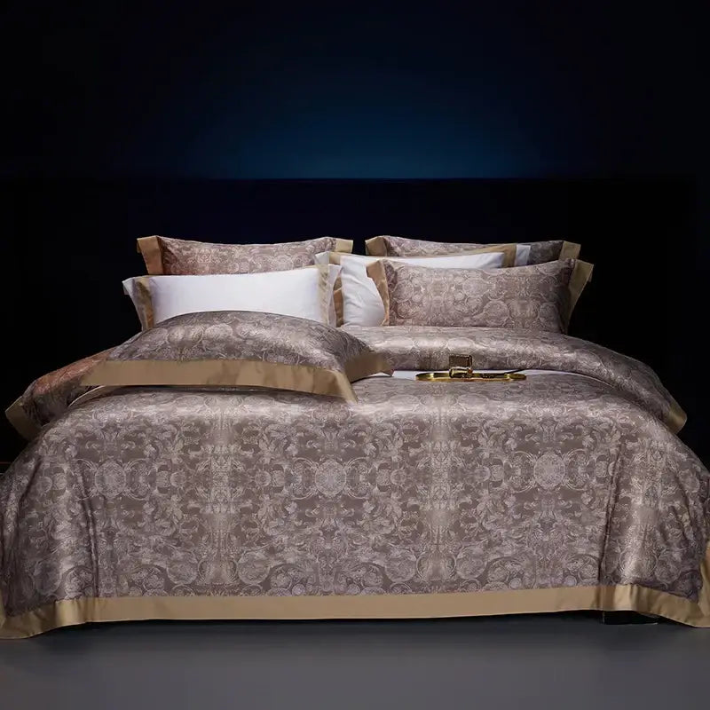Teal Gold Paisley Bedding Set