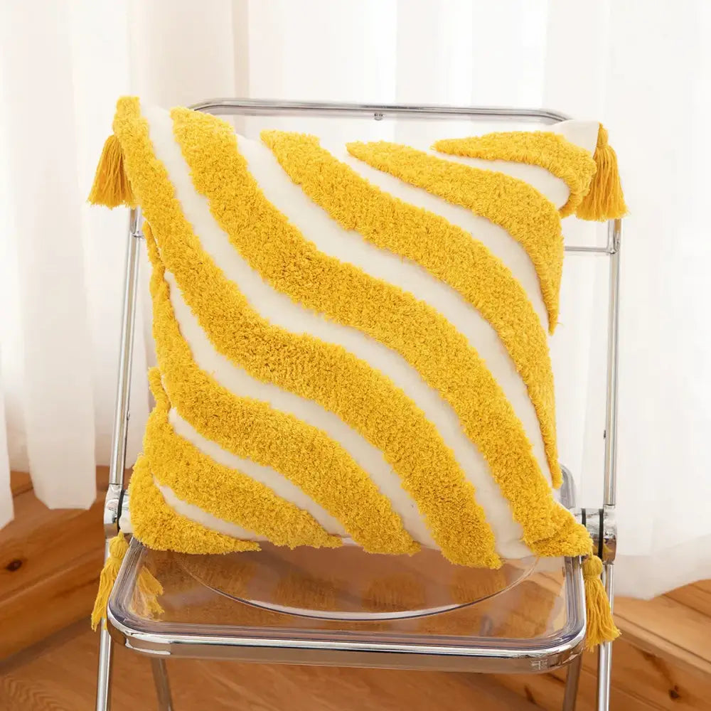 Beige Geometric Pillow Case