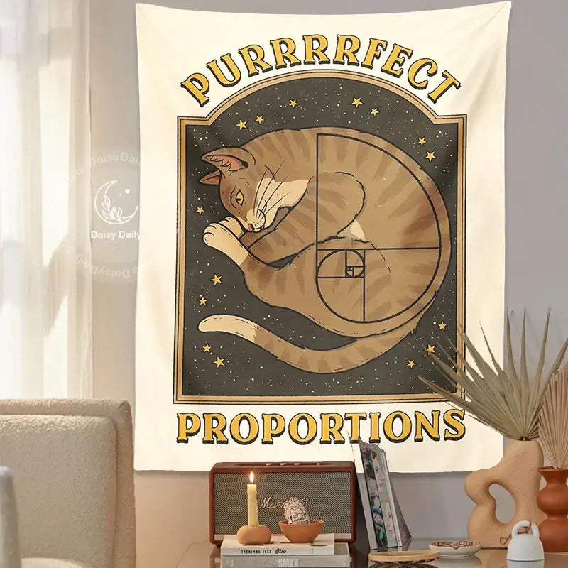 Beige Cat Tapestry