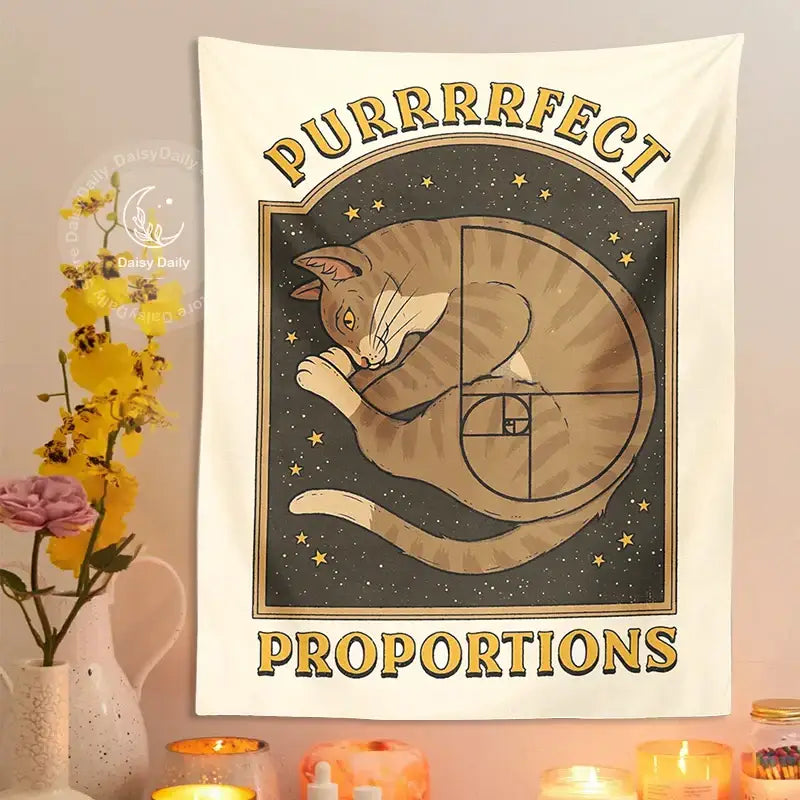 Beige Cat Tapestry