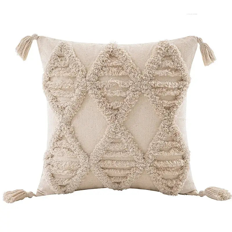 Beige White Tufted Covers