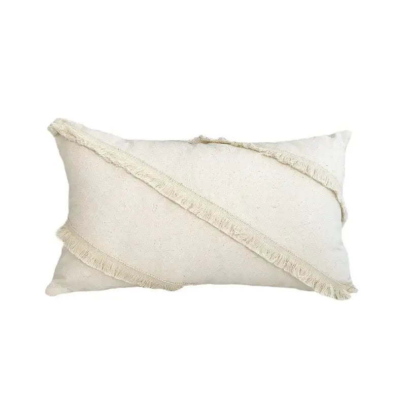 Beige Yellow Cotton Pillow