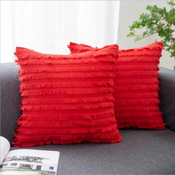 Black Tassel Pillow Covers