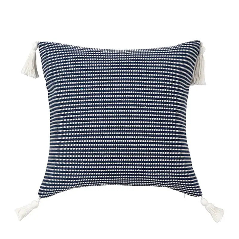 Black White Jacquard Pillow