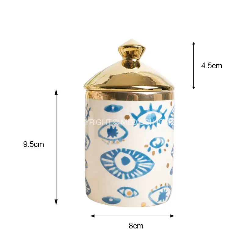 Blue Gold Ceramic Plate