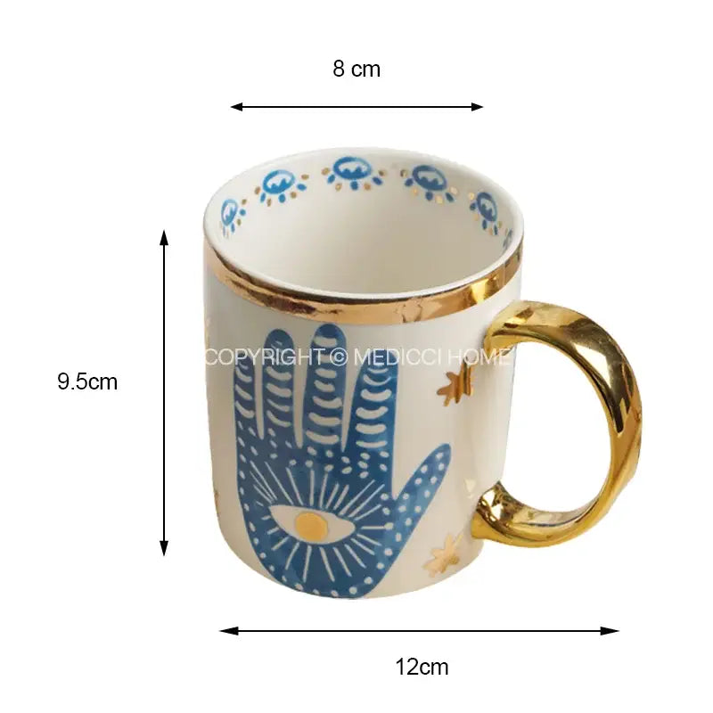 Blue Gold Ceramic Plate
