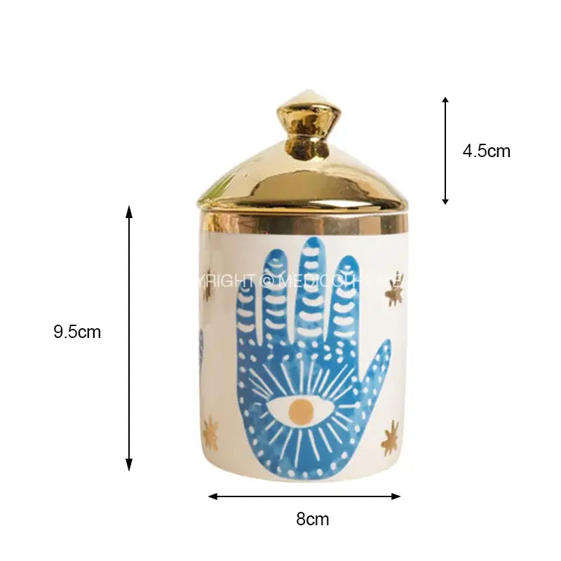 Blue Gold Ceramic Plate