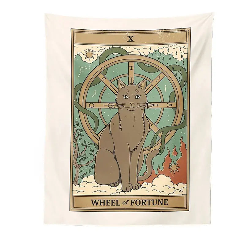 Cat Tarot Tapestry Wall