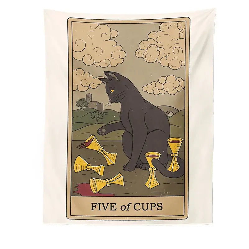 Cat Tarot Tapestry Wall
