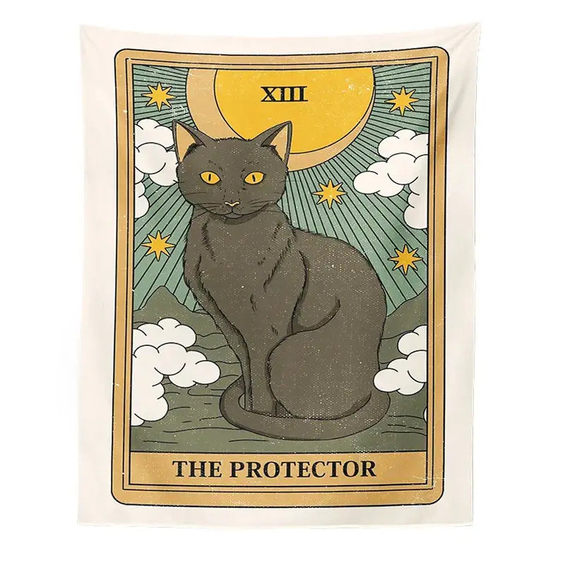 Cat Tarot Tapestry Wall